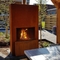 Quema al aire libre de madera de la chimenea del acero de Pinacate Corten del diseño moderno
